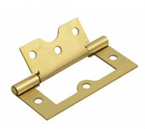 3'' Flush Hinge Electroplated Brass Pair